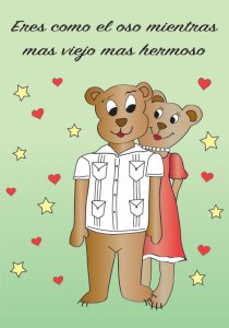 Lantigua Designs Happy Birthday Bear card in Spanish