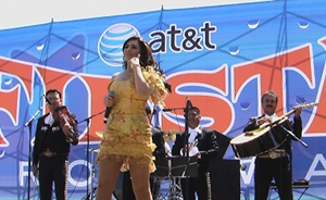 Graciela Beltran performing at 2009 Fiesta Broadway