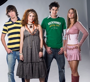 Bruno Ascenzo ("Alonso"), Gisela Ponce de Leon ("Mirkala"), Jason Day ("Sebastian") and Carolina Cano ("Viviana") 