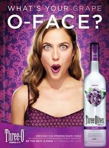 Three Olives Vodka Grape print ad