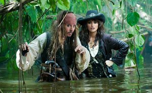 Johnny Depp and Penelope Cruz in Pirates of the Caribbean Johnny Depp and Penelope Cruz in Pirates of the Caribbean