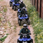 Border Patrol officers makes use of All Terrain Vehicles to patrol along the rugged border with Mexico